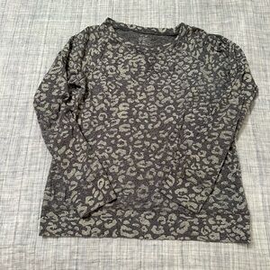 GAP Leopard Print Long Sleeve Top